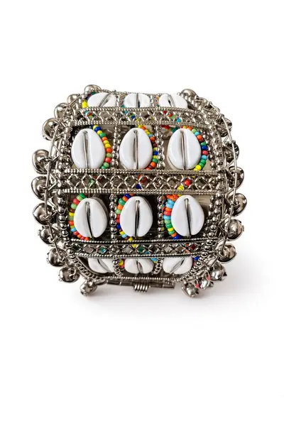 Women's Oxidised Cowrie Shell Cuff Bracelet